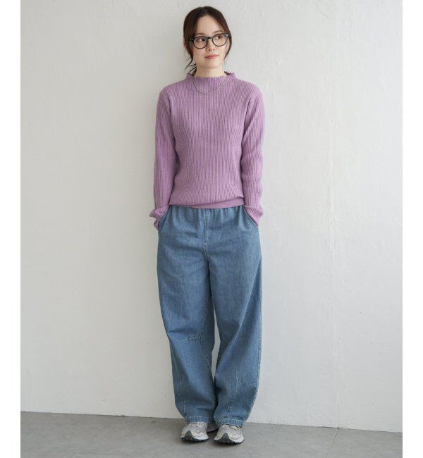 Lbc with Life「襟フリルリブニット」|カーディガン|