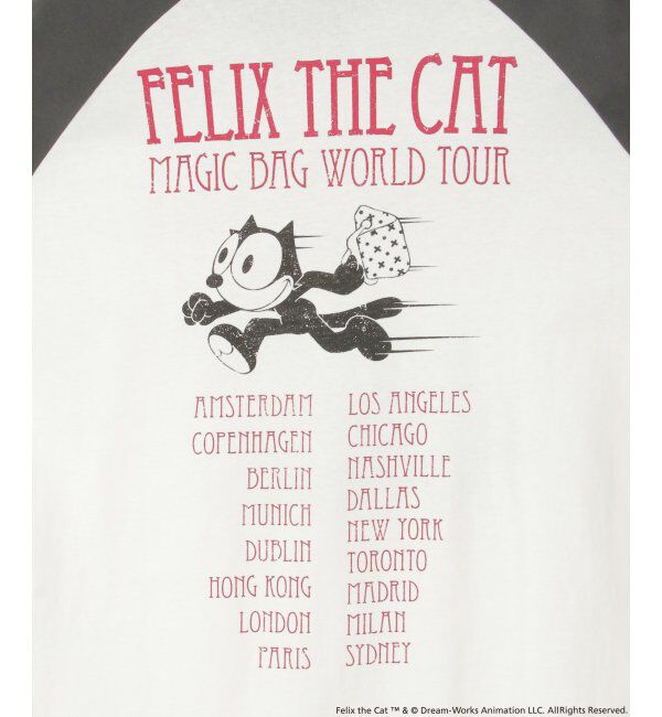 VENCE share style「&rdquo;Felix the cat&rdquo; フィリックス・ザ・キャット / ラグランTシャツ」|Tシャツ・カットソー|