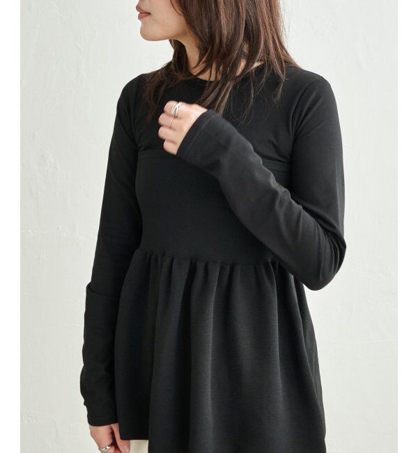 VENCE share style「異素材コンビビスチェ風プルオーバー」|その他|ブラック