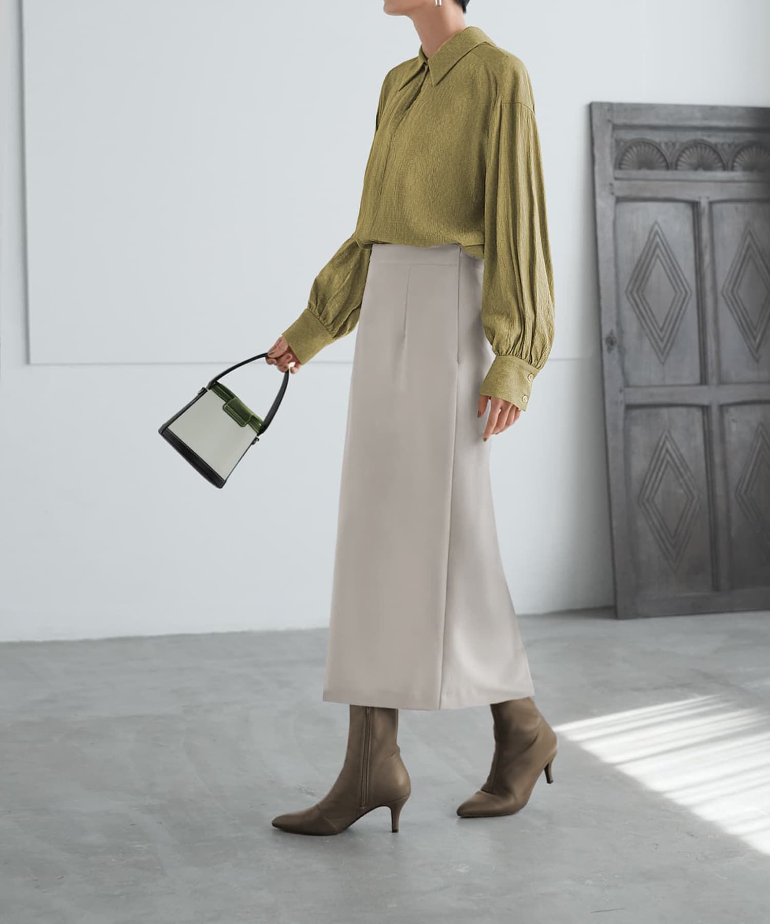 STYLE DELI「ドビーシャツ襟ブラウス」|シャツ・ブラウス|