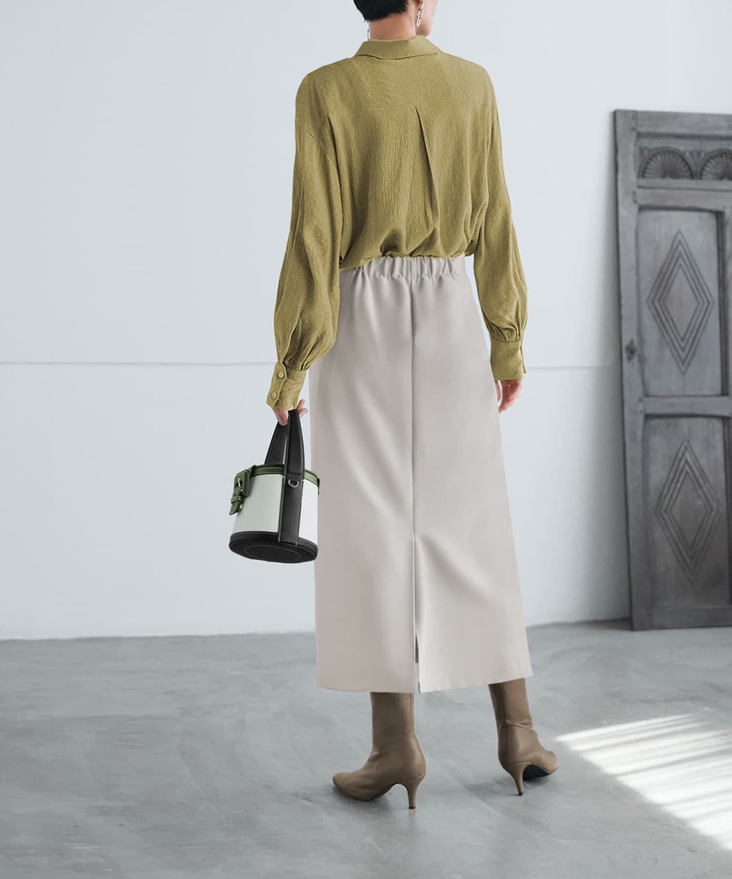 STYLE DELI「ドビーシャツ襟ブラウス」|シャツ・ブラウス|