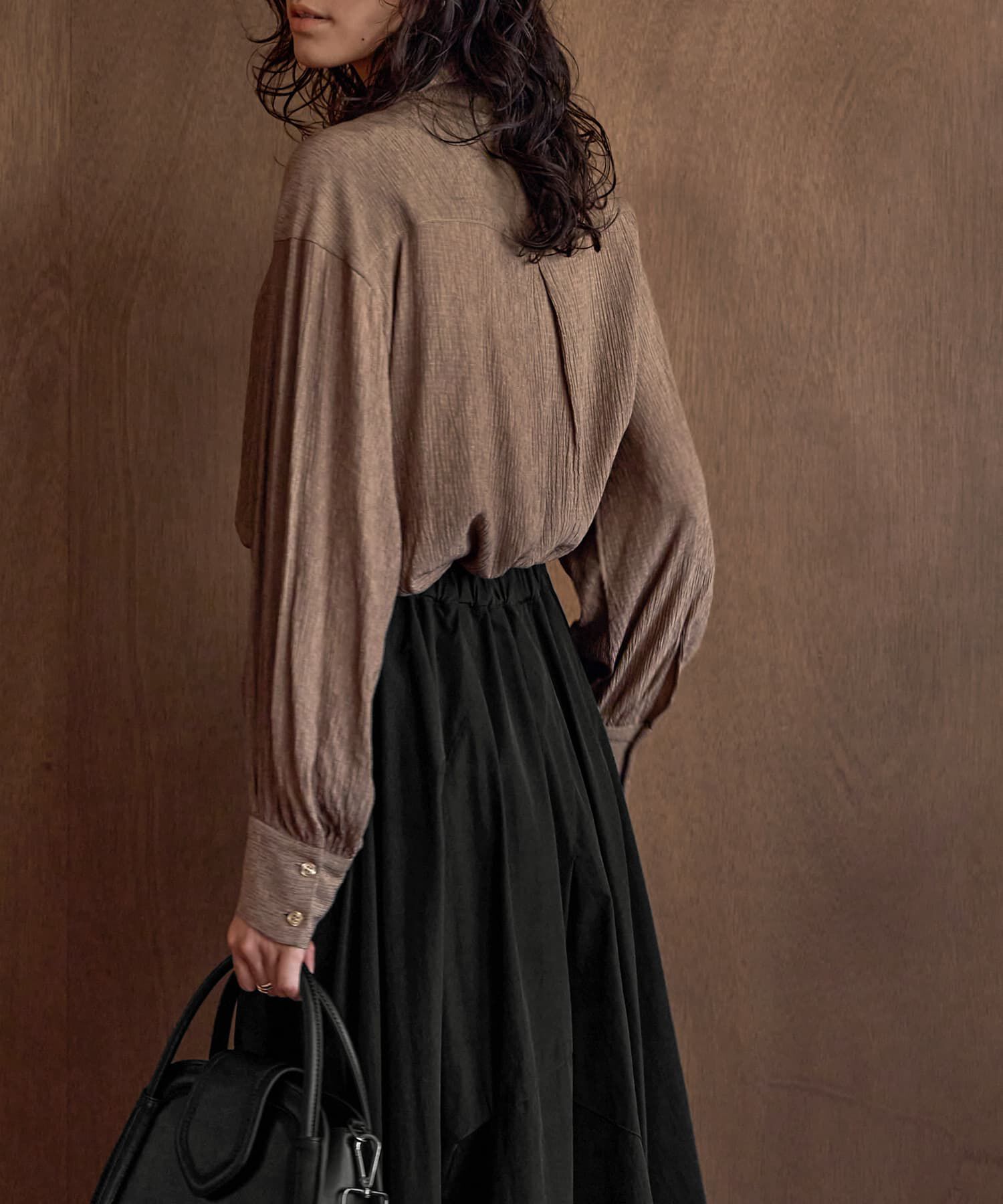 STYLE DELI「ドビーシャツ襟ブラウス」|シャツ・ブラウス|