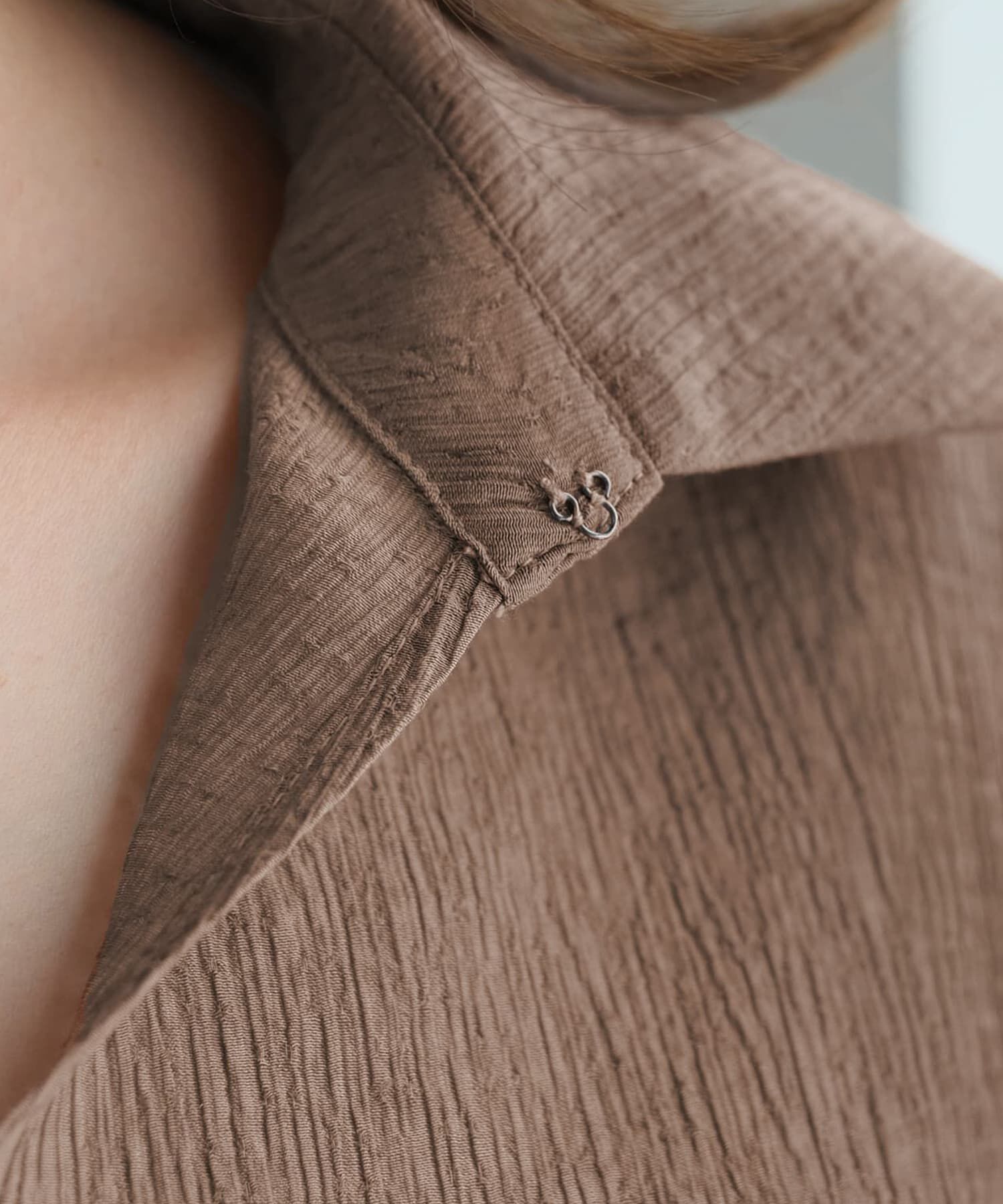 STYLE DELI「ドビーシャツ襟ブラウス」|シャツ・ブラウス|