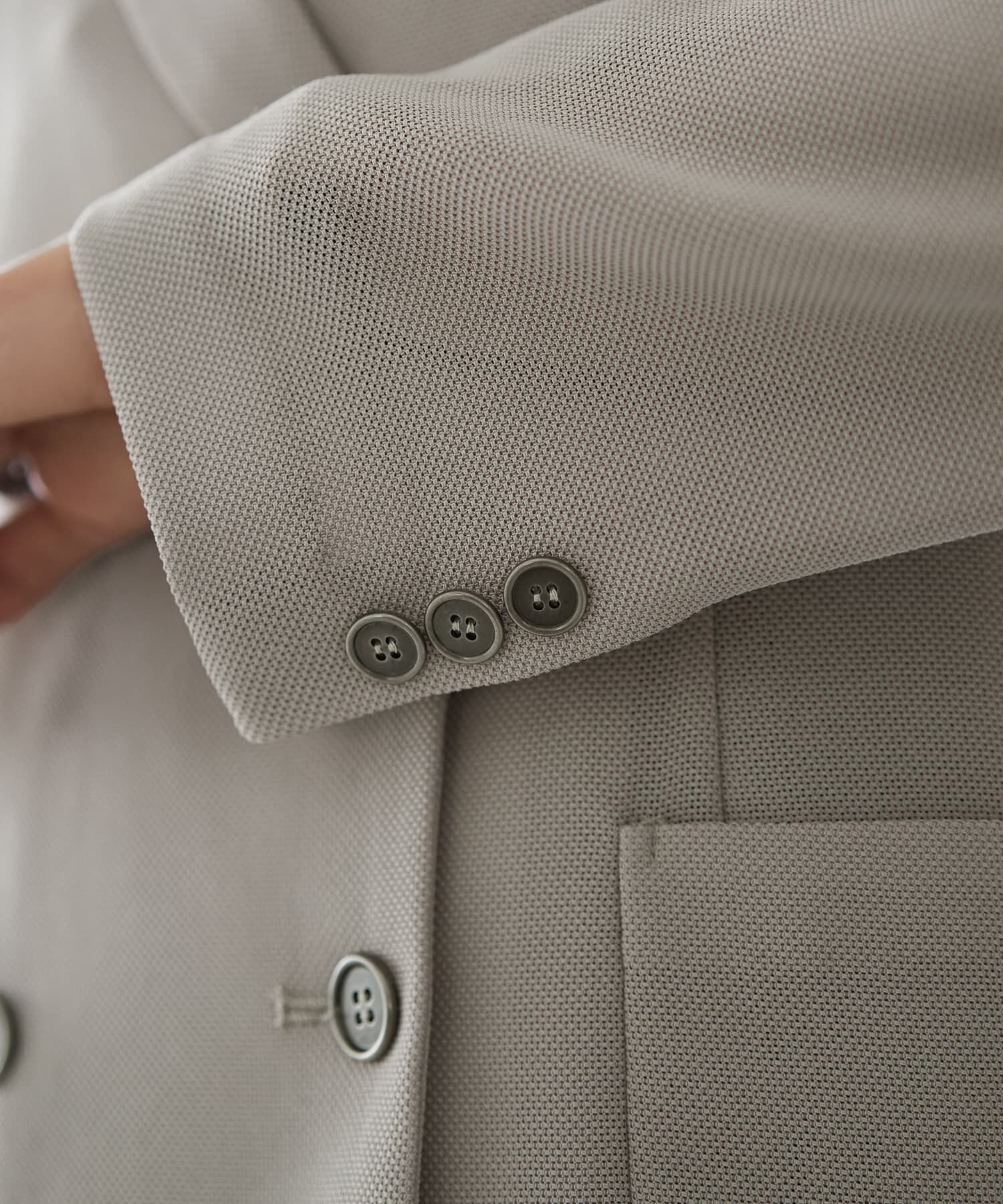 STYLE DELI「ストレッチメッシュ生地ダブルジャケット」|テーラードジャケット|