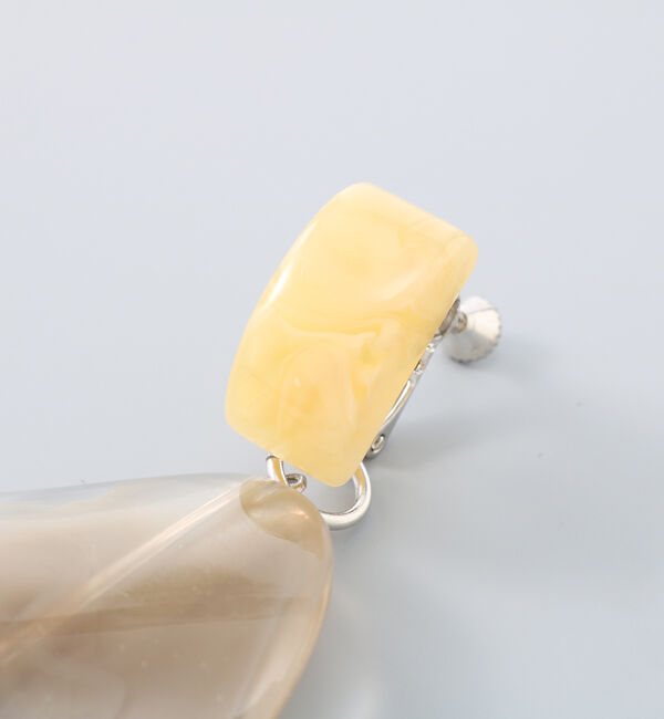 Phoebe+「【sfy】marble stoneイヤリング　ブラウン」|イヤリング|