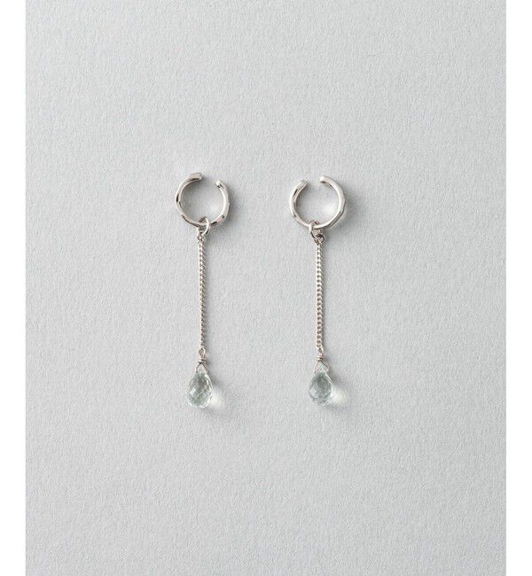 ete「ナチュラルストーン チェーン イヤリング」|イヤリング|プラチナム