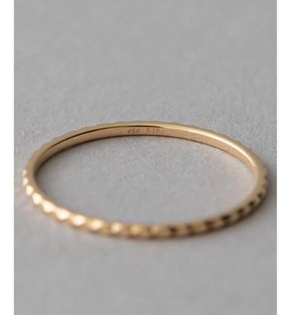 ete「[クレール]K18YG スタッズカット リング」|リング|