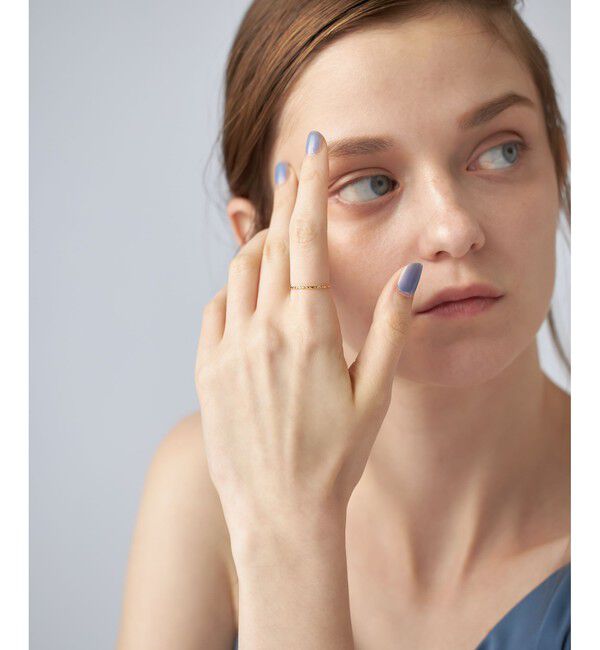 ete「[クレール]K18YG スタッズカット リング」|リング|