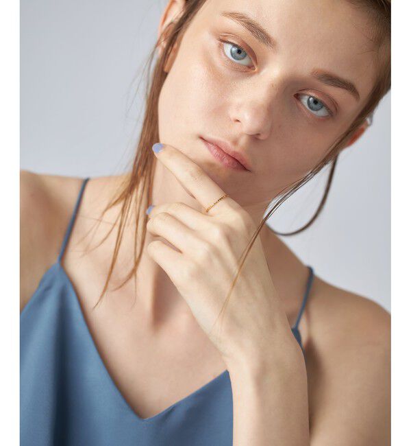 ete「[クレール]K18YG スタッズカット リング」|リング|