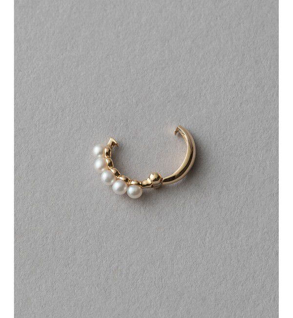 ete「K10YG パール ハグカフ　リバーシブル」|イヤーカフ|