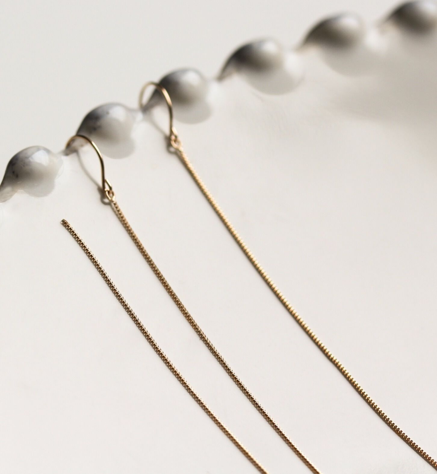  「ゴールド ベネチアンチェーン フック ピアス | K10YG」|ピアス|