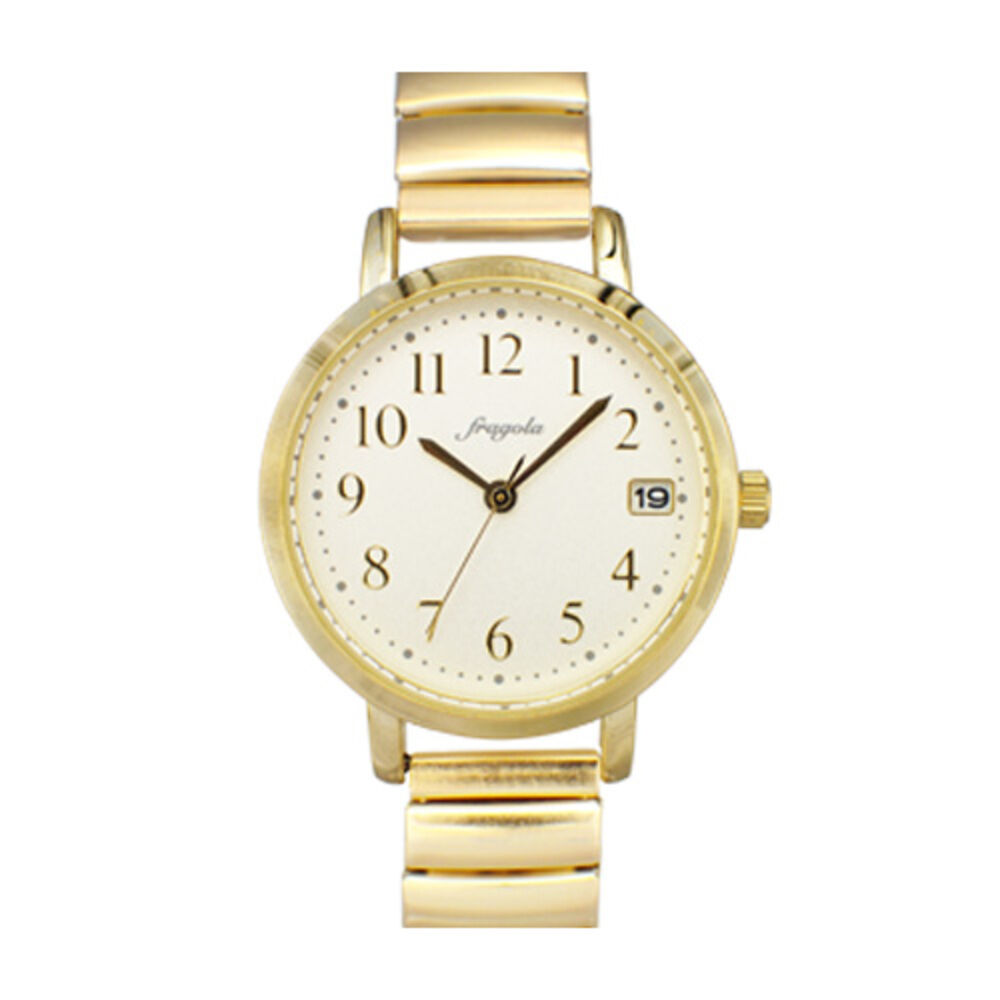 BACKYARD FAMILY「fragola フラゴラ 腕時計 レディース ジャバラ 通販 ウォッチ 時計 カレンダー 見やすい」|腕時計|ゴールド1