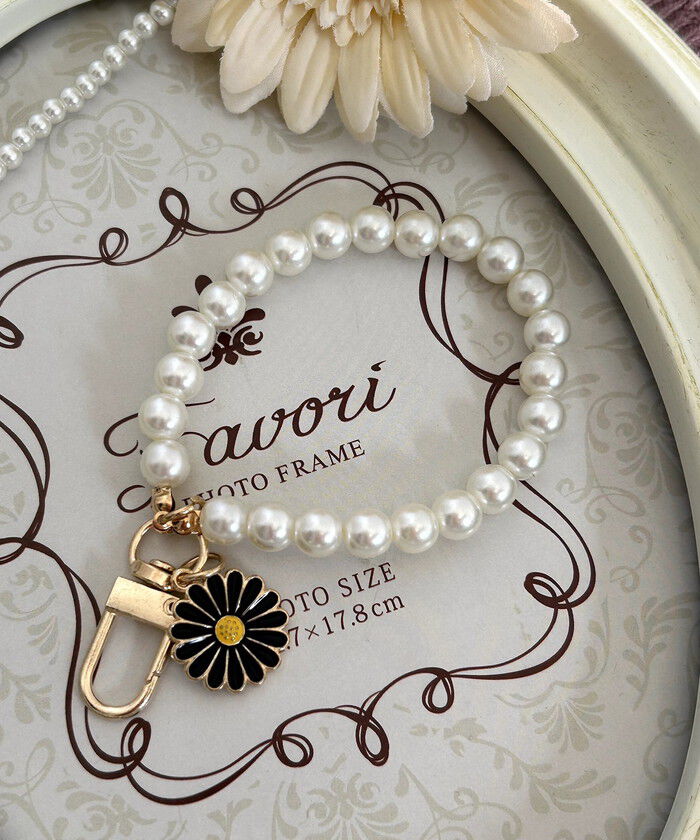 BACKYARD FAMILY「キーチャーム パール フラワー 通販 チャーム キーホルダー バッグチャーム バックチャーム」|チャーム・キーホルダー|