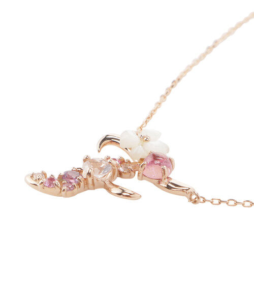 Samantha Tiara「K18 SPG フラワーレターズイニシャルネックレス 大 (F)」|ネックレス|