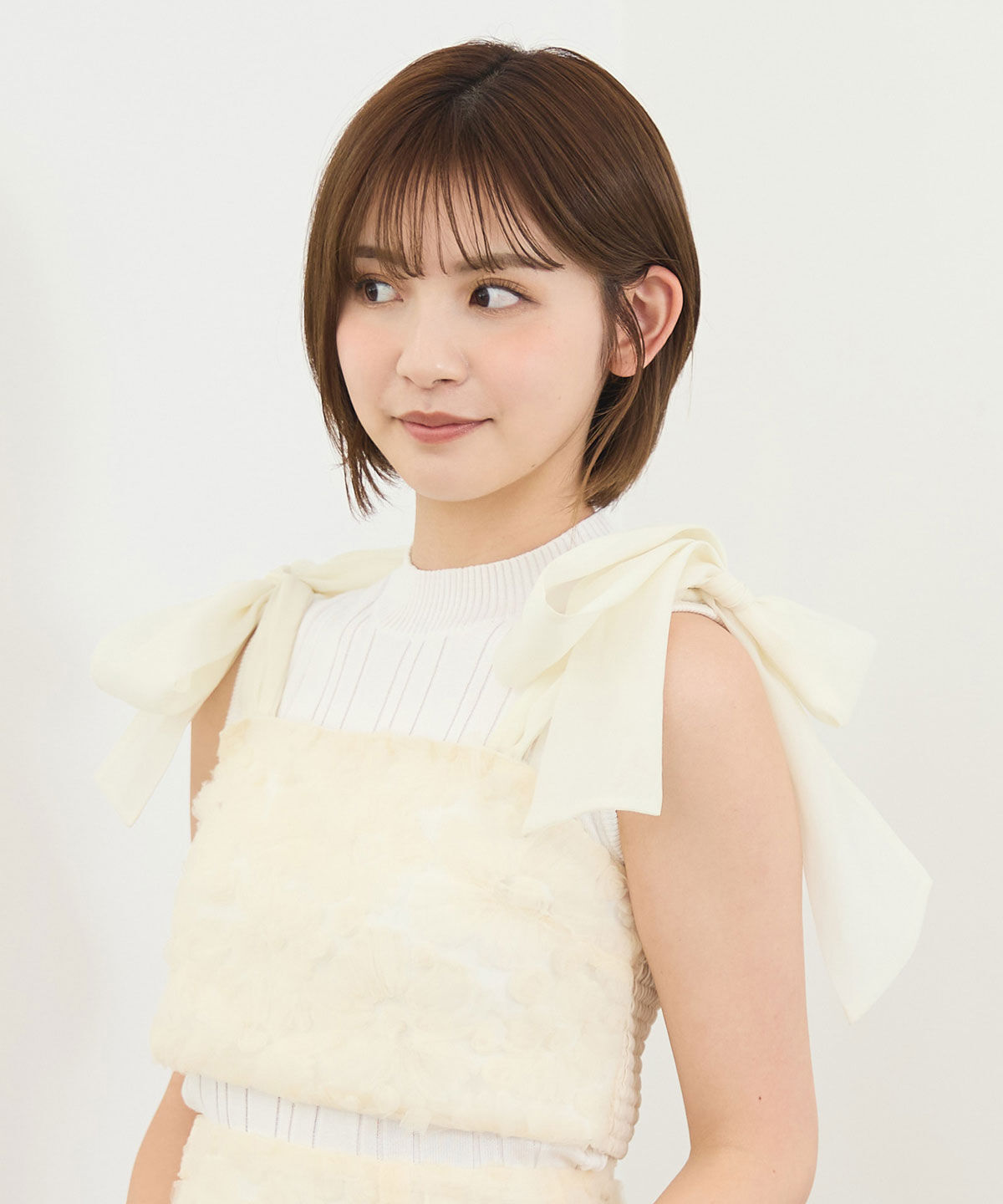 REDYAZEL「3Dフラワーレースショルダーリボンビスチェ」|キャミソール|