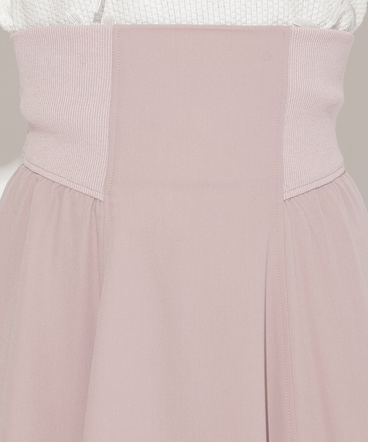 WILLSELECTION「バックスピンドルリブ切替スカート」|フレア|