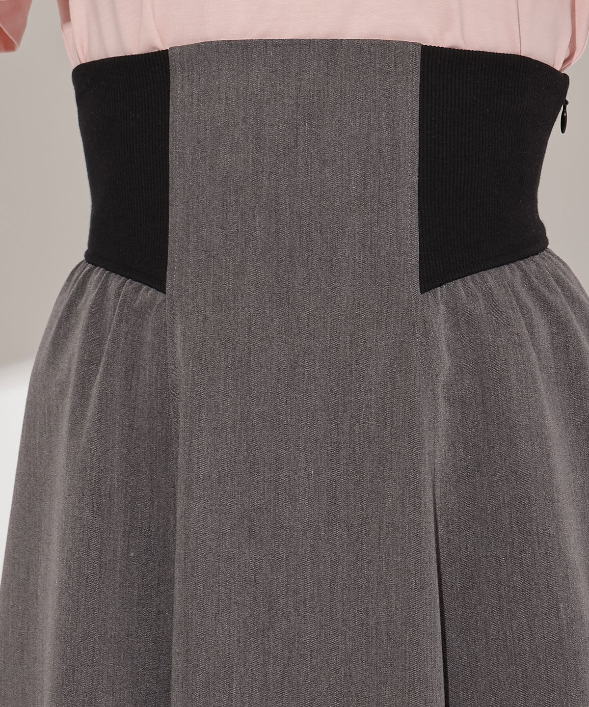 WILLSELECTION「バックスピンドルリブ切替スカート」|フレア|