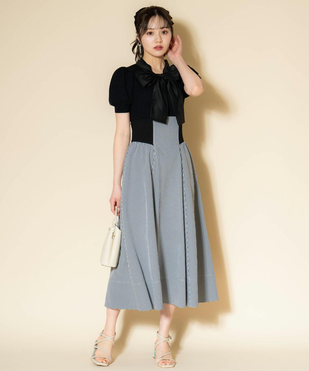 WILLSELECTION「バックスピンドルリブ切替スカート」|フレア|