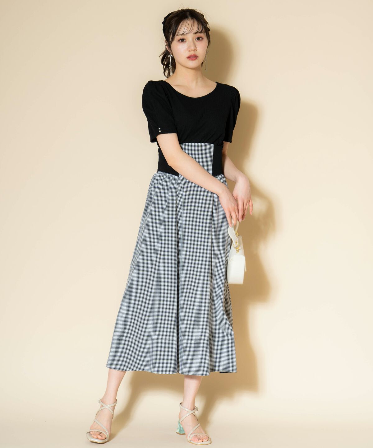 WILLSELECTION「バックスピンドルリブ切替スカート」|フレア|