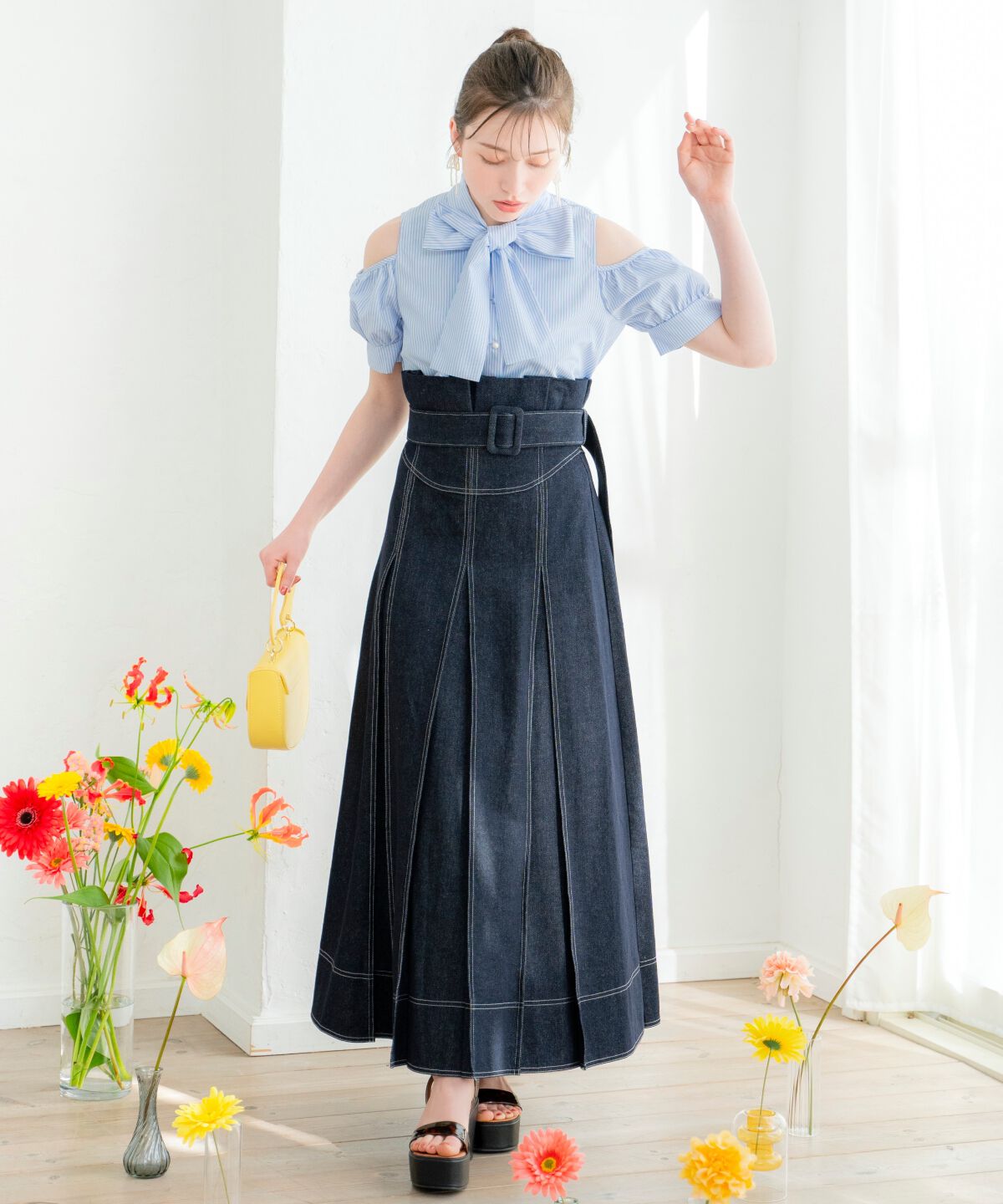 WILLSELECTION「ハイウエストデニムスカート」|スカート|