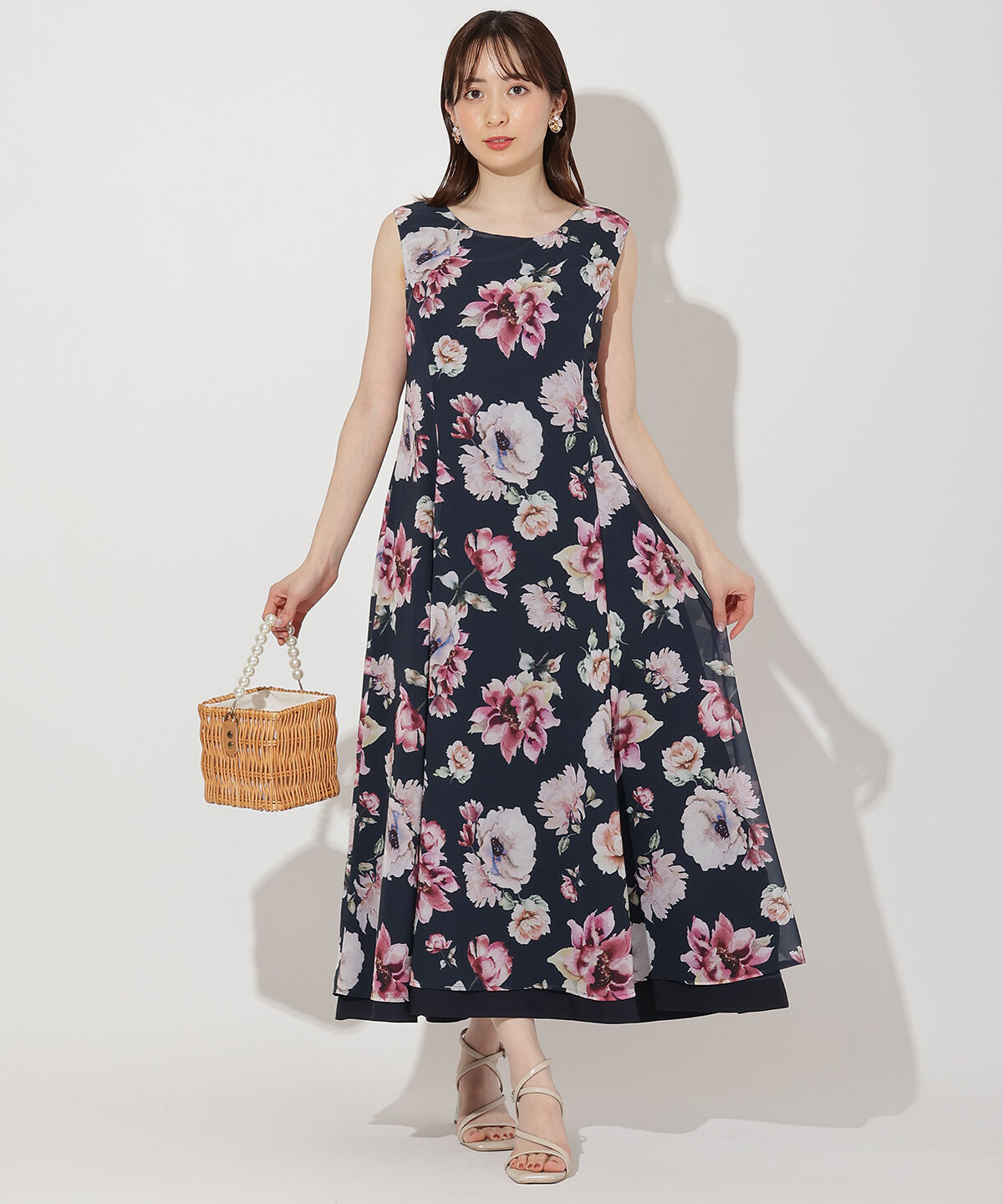 WILLSELECTION「4WAYノースリーブフラワーワンピース」|ワンピース|