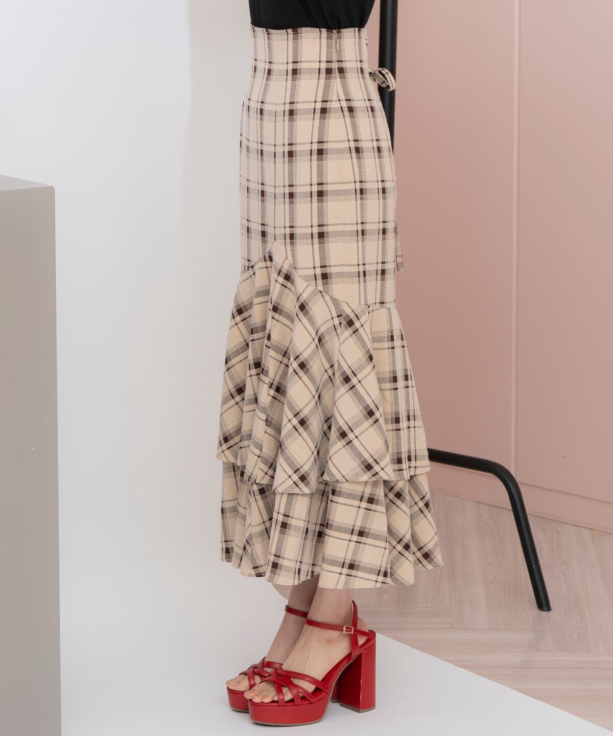 WILLSELECTION「ティアードヘムマーメイドスカート」|タイト|