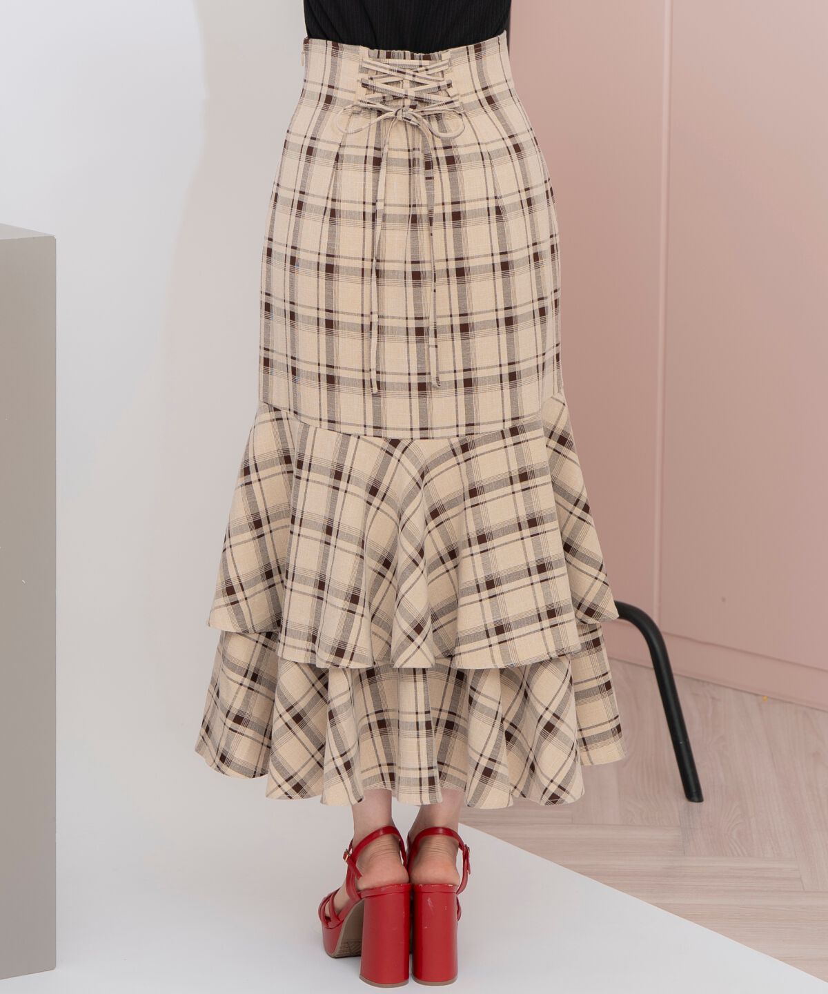 WILLSELECTION「ティアードヘムマーメイドスカート」|タイト|