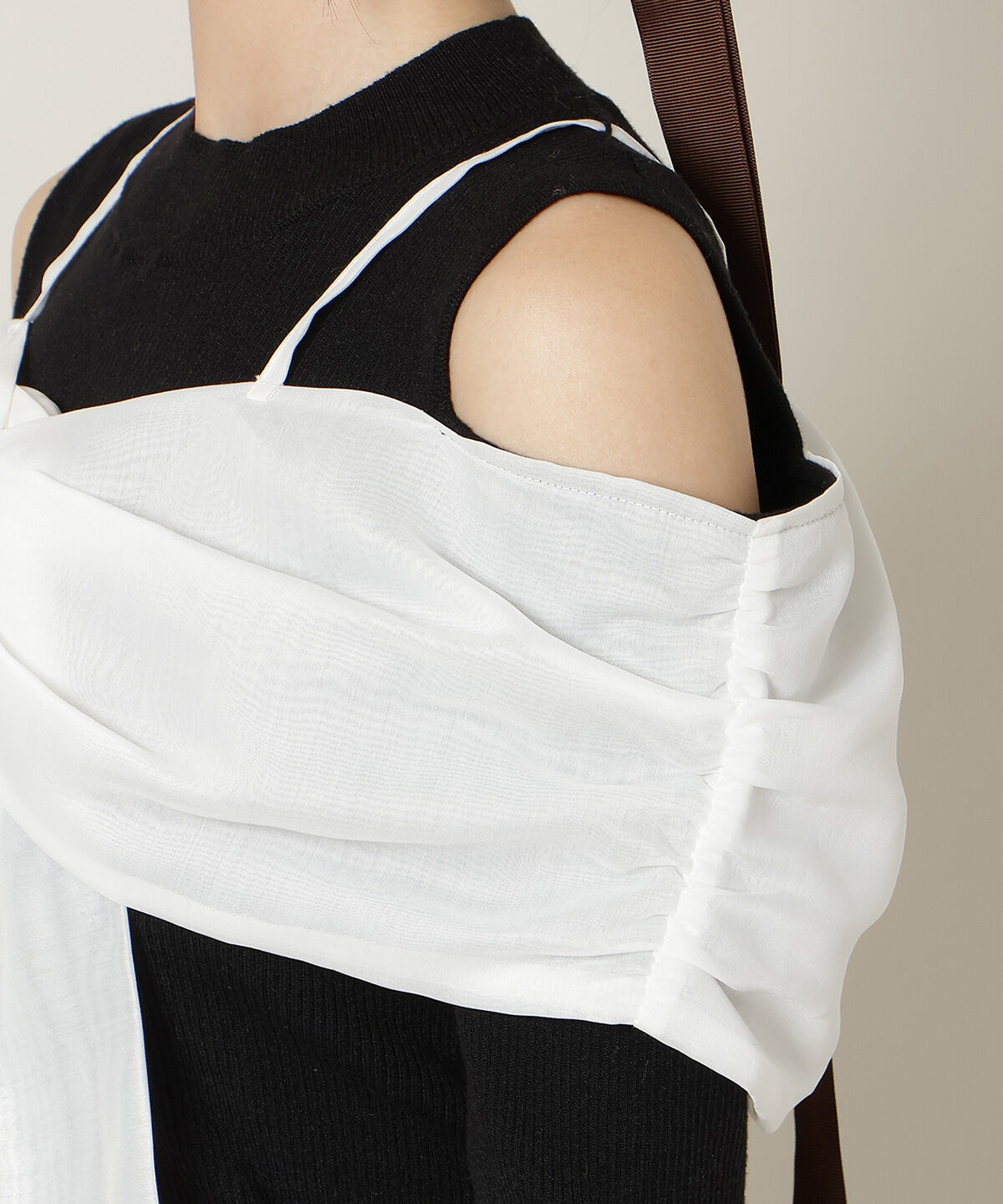 WILLSELECTION「リボンビスチェドッキングリブニット」|ニット・セーター|