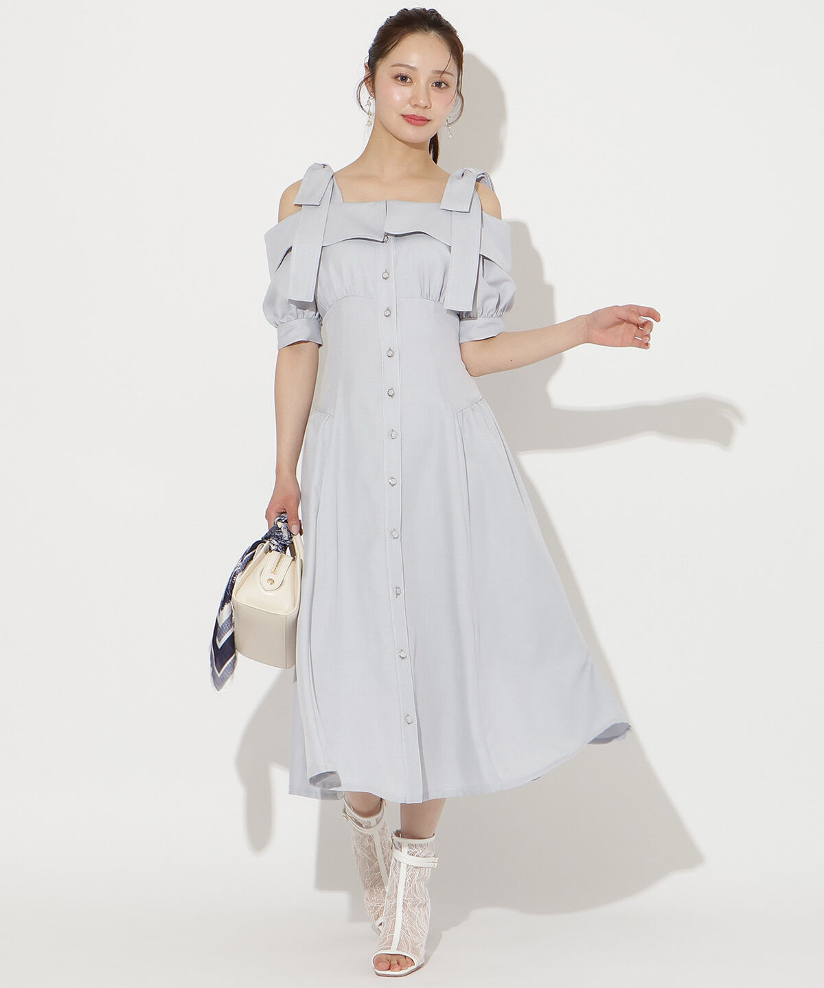 WILLSELECTION「リボンオフショルワンピース」|ワンピース|