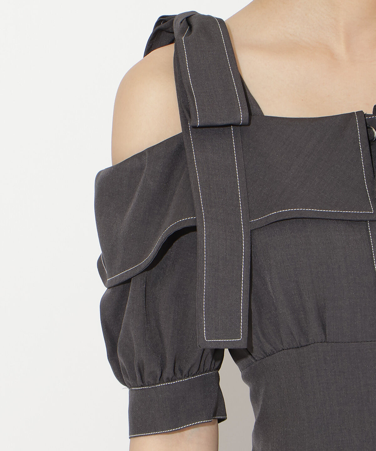 WILLSELECTION「リボンオフショルワンピース」|ワンピース|