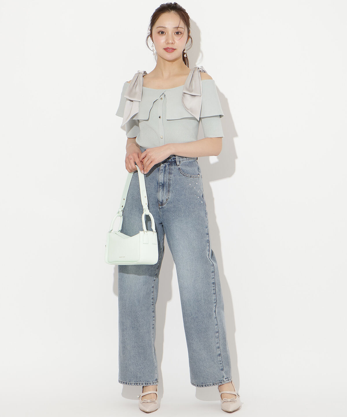 WILLSELECTION「ビジューポケットワイドデニムパンツ」|その他|