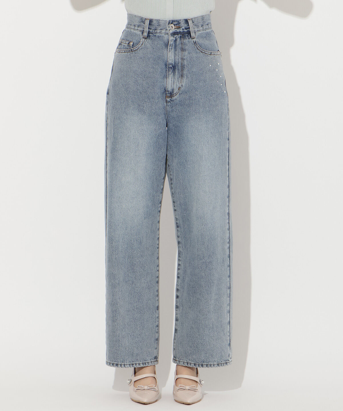 WILLSELECTION「ビジューポケットワイドデニムパンツ」|その他|