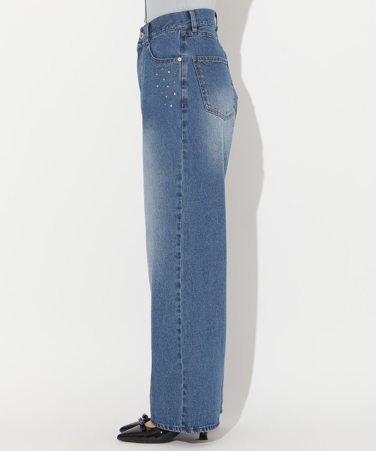 WILLSELECTION「ビジューポケットワイドデニムパンツ」|その他|