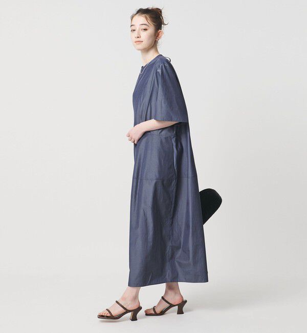 UNITED ARROWS「デニムライク ブライトローン ワンピース ‐ウォッシャブル‐」|ワンピース|