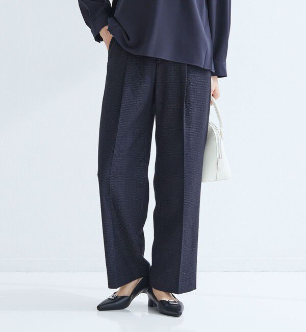 UNITED ARROWS green label relaxing「ライト ツイードライク パンツ」|その他|NAVY