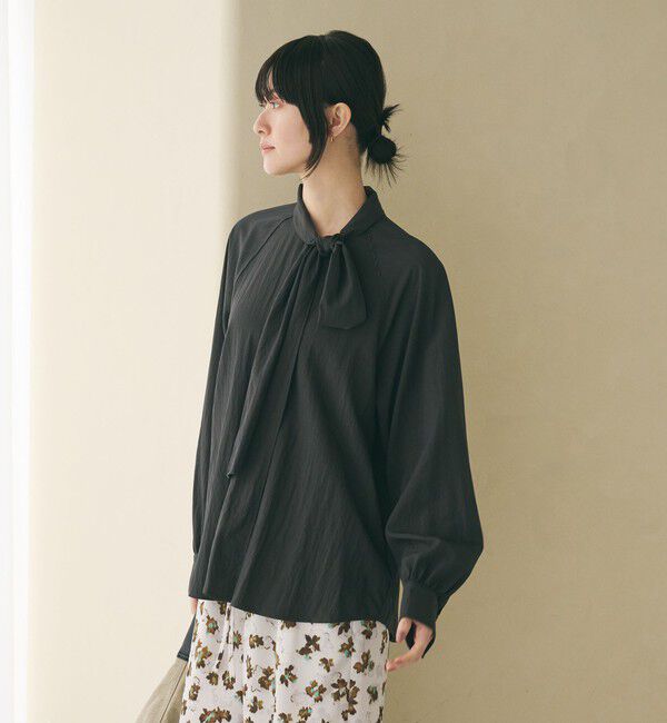 BEAUTY&YOUTH UNITED ARROWS「【WEB限定 Wardrobe DAILY MINIMAL】リボンタイブラウス -2WAY/ウォッシャブル-」|シャツ・ブラウス|