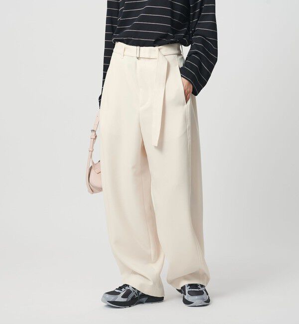 BEAUTY&YOUTH UNITED ARROWS「ベルトカーブパンツ ウォッシャブル 防シワ」|その他|OFF WHITE