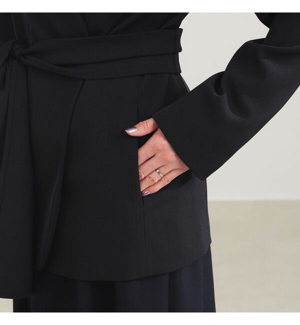 Demi-Luxe BEAMS 「ドライカルゼ ベルテッド ジャケット」|ダッフルコート|