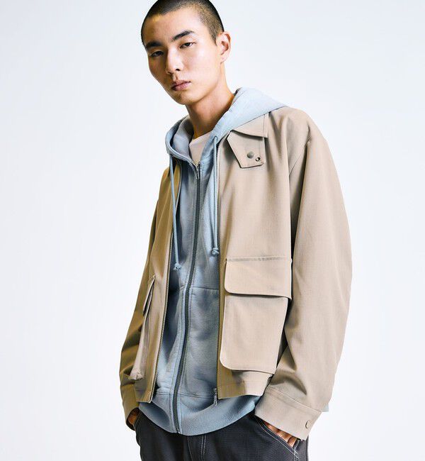 SHIPS「City Ambient Products: ウールライク ジップ ブルゾン (セットアップ対応)」|ブルゾン・スタジャン|