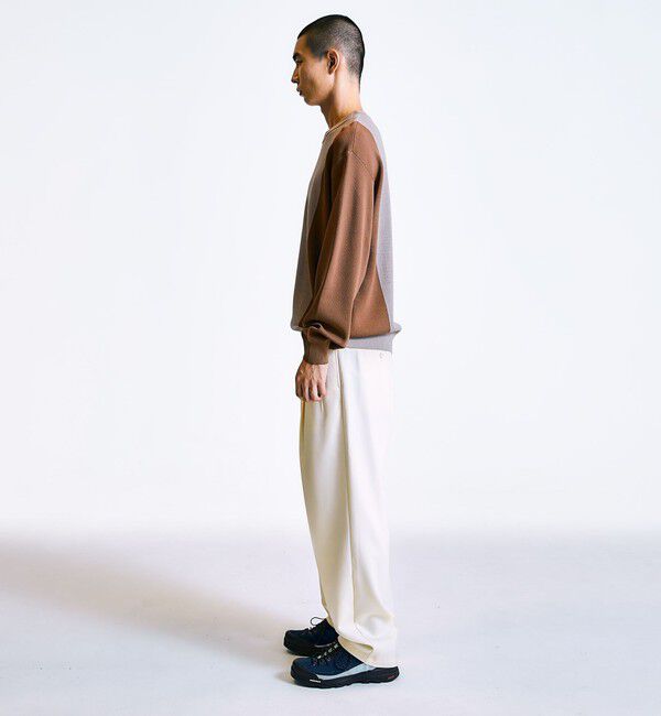 SHIPS「City Ambient Products:〈手洗い可能〉バイカラー クルーネック ニット」|ニット・セーター|