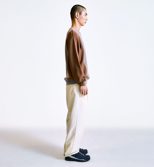 SHIPS「City Ambient Products:〈手洗い可能〉バイカラー クルーネック ニット」|ニット・セーター|