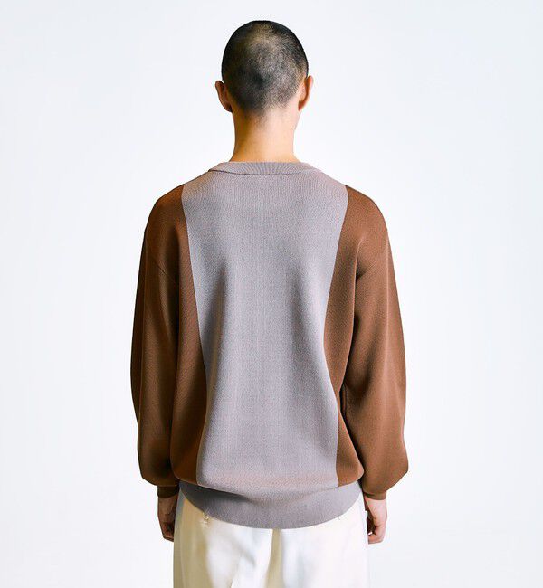 SHIPS「City Ambient Products:〈手洗い可能〉バイカラー クルーネック ニット」|ニット・セーター|