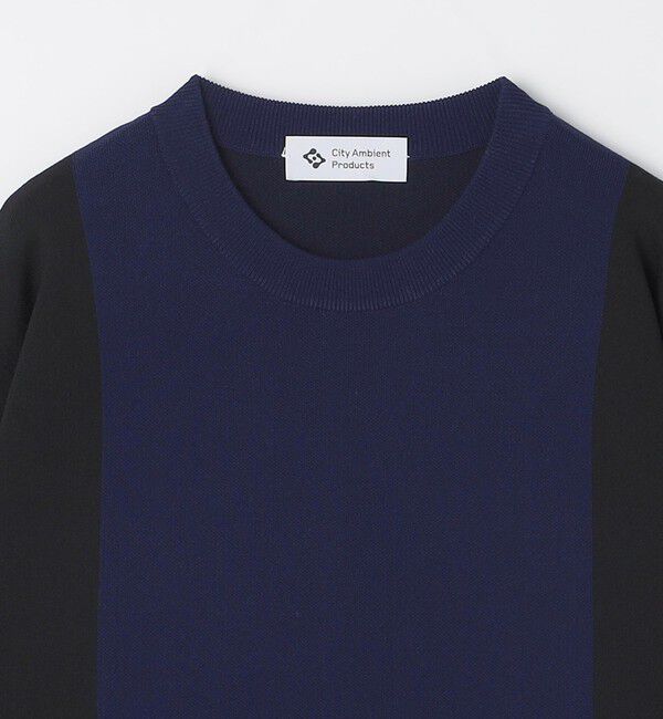 SHIPS「City Ambient Products:〈手洗い可能〉バイカラー クルーネック ニット」|ニット・セーター|