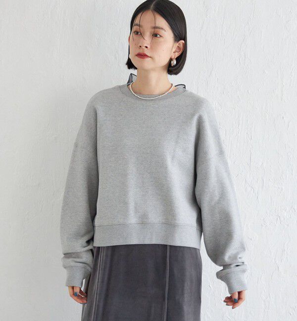 SHIPS for women「Wai＋:〈手洗い可能〉裏毛 オーガンジー スウェット」|スウェット・ジャージ|
