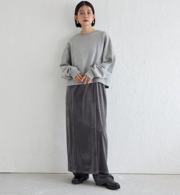 SHIPS for women「Wai＋:〈手洗い可能〉裏毛 オーガンジー スウェット」|スウェット・ジャージ|