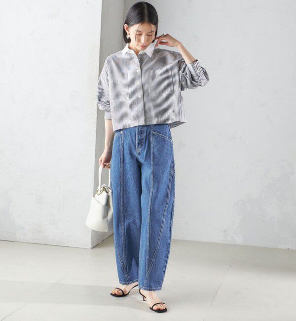 SHIPS for women「パッチワーク カーブ デニム」|デニム|