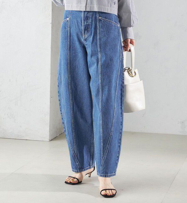 SHIPS for women「パッチワーク カーブ デニム」|デニム|