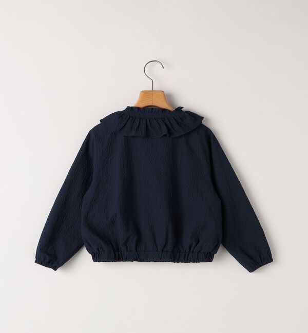 SHIPS KIDS「SHIPS KIDS:100～130cm /〈UVカット/洗濯機可能〉フリル パーカ」|ブルゾン・スタジャン|