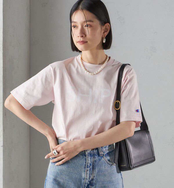 SHIPS for women「【SHIPS別注】Champion: SHIPS LOGO プリント TEE」|Tシャツ・カットソー|