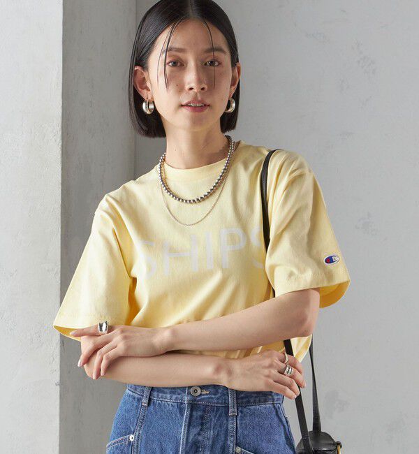 SHIPS for women「【SHIPS別注】Champion: SHIPS LOGO プリント TEE」|Tシャツ・カットソー|